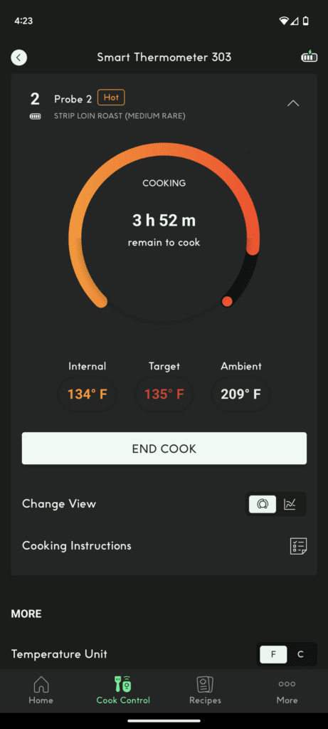 Chef iQ Smart Thermometer Timing Off
